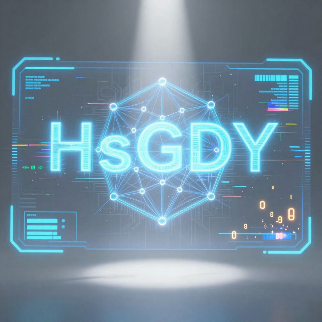 first-person view through futuristic HUD interface filling entire screen, transparent holographic overlays, neon blue UI elements, sci-fi heads-up display, digital glitch artifacts, RGB chromatic aberration, data corruption visual effects, immersive POV interface aesthetic, A glowing hexagonal lattice of HsGDY forming mid-frame, viewed through a transparent heads-up display, its carbon bonds resolving atom by atom like crystalline threads weaving themselves from darkness, micro-etched circuitry faintly visible along the periphery of the interface, soft amber data glyphs floating in the lower right corner, cool blue alignment grids pulsing at the edges, clean and minimal background with shallow depth blurring into neutral gray, top-center focus illuminated by a narrow beam from above casting delicate shadows across the virtual plane [Z-Image Turbo]