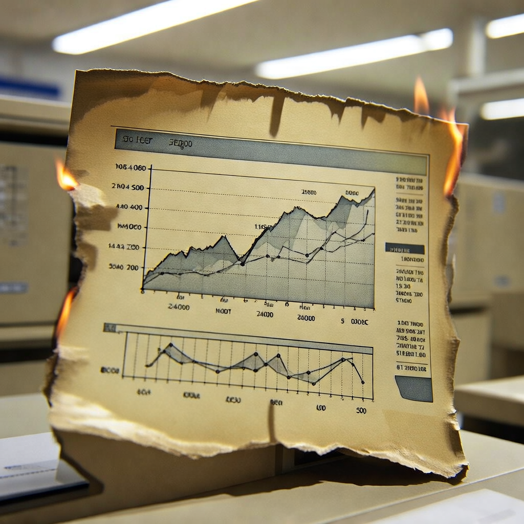 clean data visualization, flat 2D chart, muted academic palette, no 3D effects, evidence-based presentation, professional infographic, minimal decoration, clear axis labels, scholarly aesthetic, Frayed demographic chart burning at the edges, printed on brittle, yellowed paper with crisp black ink graphs and precise axis labels, lit from above by a harsh fluorescent glow casting sharp rectangular shadows, atmosphere of quiet desecration in a silent government archive where data outlives belief [Bria Fibo]