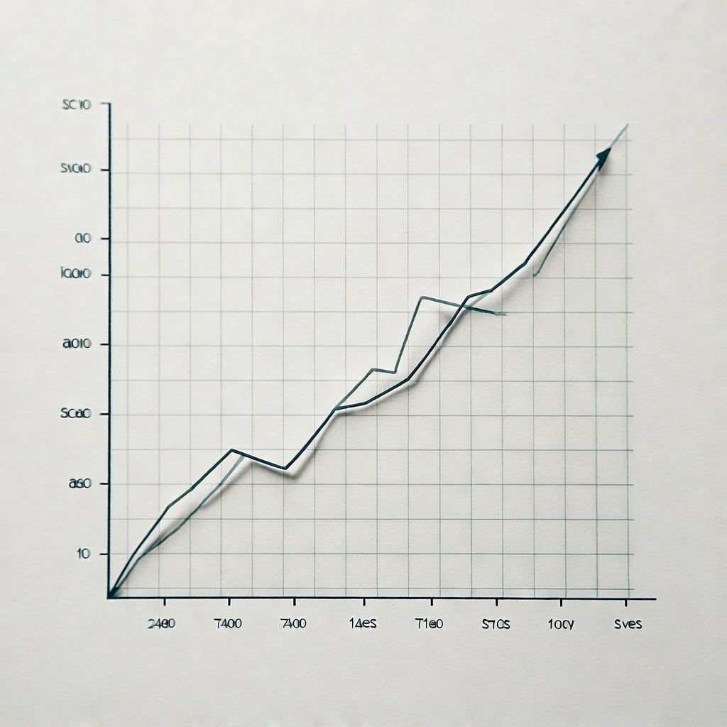 clean data visualization, flat 2D chart, muted academic palette, no 3D effects, evidence-based presentation, professional infographic, minimal decoration, clear axis labels, scholarly aesthetic, a stark two-dimensional line chart with a sharply ascending trend line, thin precise ink lines on matte white grid paper, light from above casting soft graph-line shadows, atmosphere of quiet inevitability and systemic momentum [Bria Fibo]