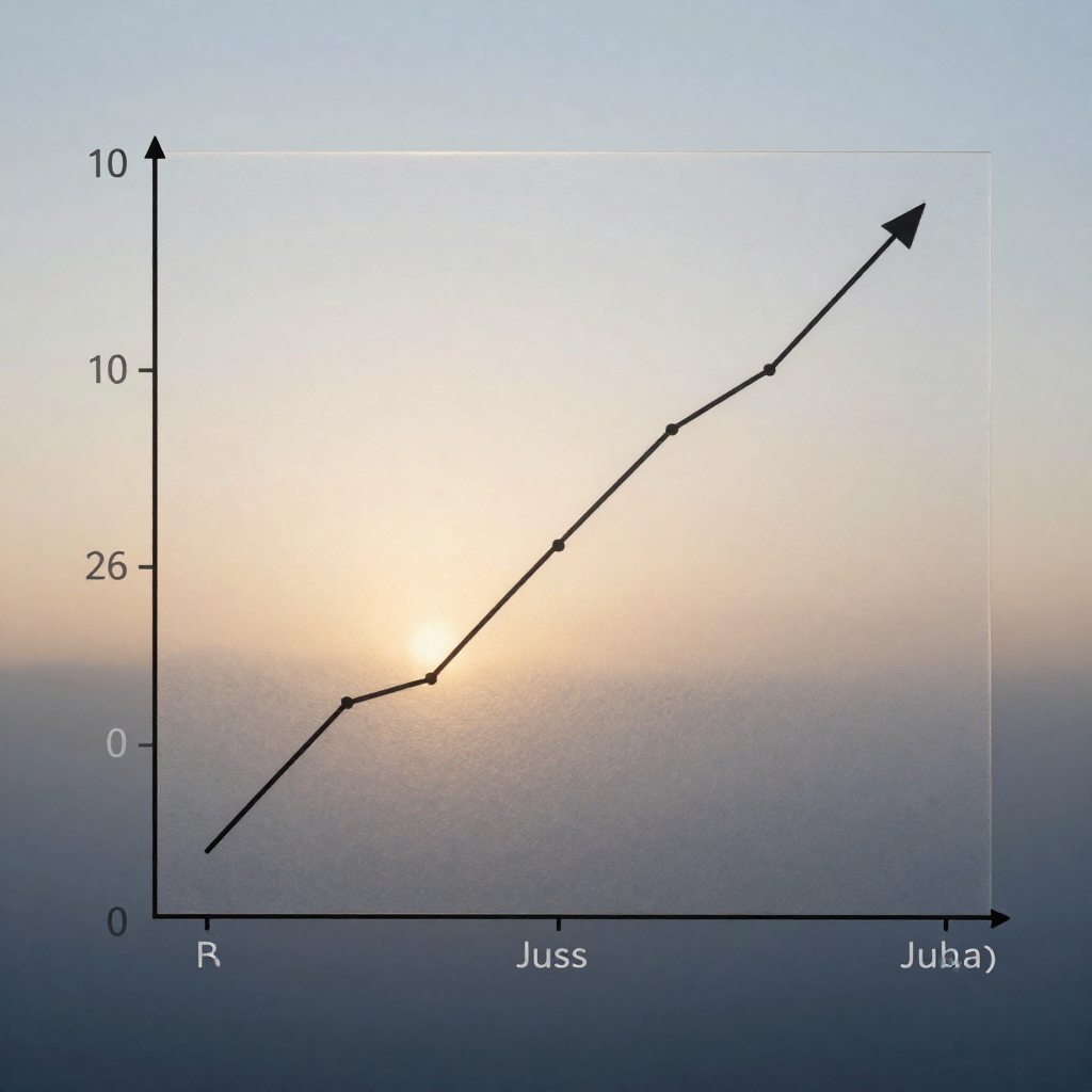 clean data visualization, flat 2D chart, muted academic palette, no 3D effects, evidence-based presentation, professional infographic, minimal decoration, clear axis labels, scholarly aesthetic, a razor-thin trend line ascending toward a peak, rendered in precise ink on translucent vellum, backlit by a cold dawn glow from the east, atmosphere of taut stillness and imminent consequence [Z-Image Turbo]