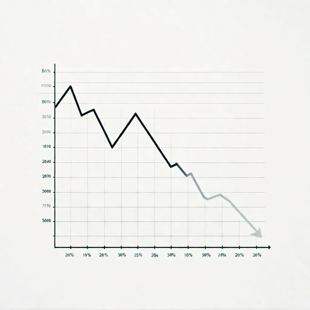 clean data visualization, flat 2D chart, muted academic palette, no 3D effects, evidence-based presentation, professional infographic, minimal decoration, clear axis labels, scholarly aesthetic, A stark two-dimensional line graph on a plain white background, its black ink line sharply descending over decades to indicate plummeting birth rates, the final years dissolving into faint gray ink as if vanishing into shadow, clean grid lines and precise axis labels in muted tones, illuminated from above with flat, even lighting that reveals no texture beyond the paper’s surface, the atmosphere clinical and silent, conveying the inevitability of demographic decline [Bria Fibo]