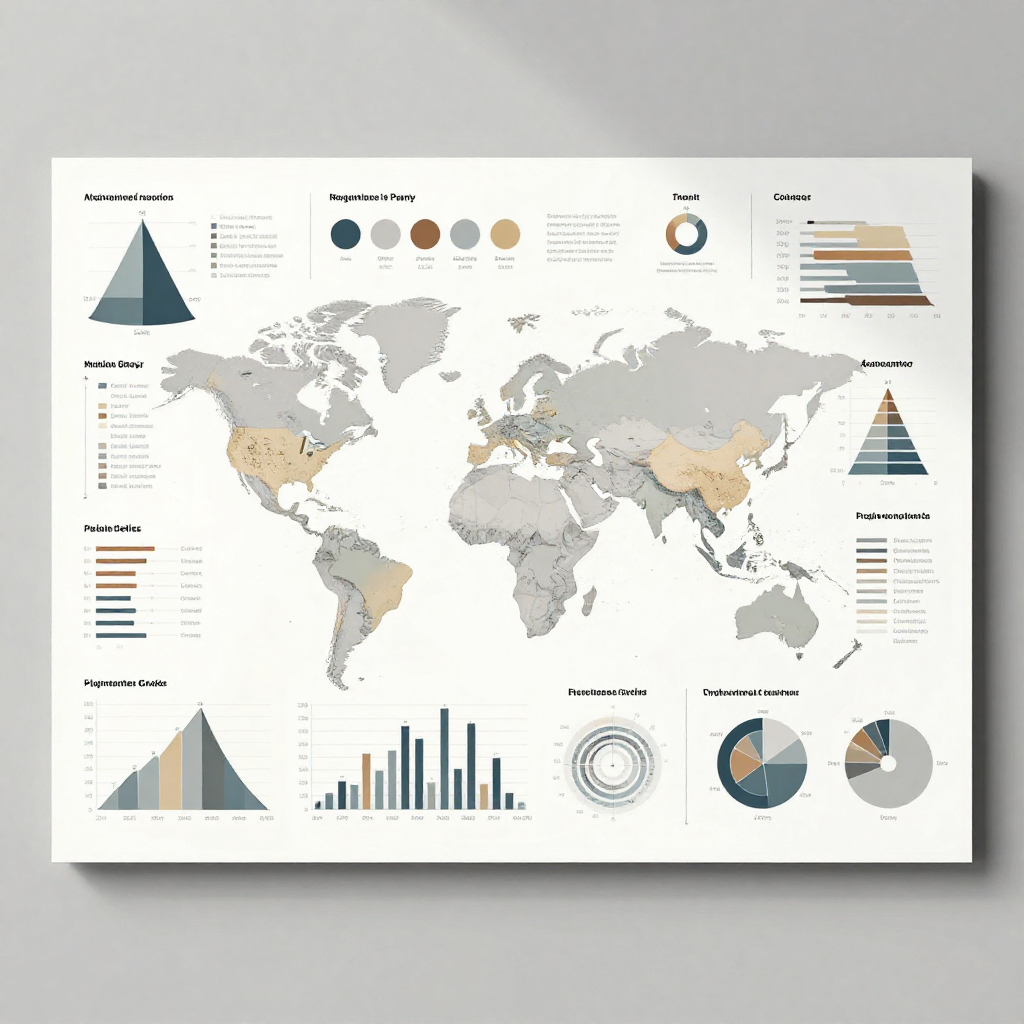 clean data visualization, flat 2D chart, muted academic palette, no 3D effects, evidence-based presentation, professional infographic, minimal decoration, clear axis labels, scholarly aesthetic, a large, illuminated map table cluttered with layered charts and demographic pyramids, printed on crisp vellum with precise ink lines and muted color blocks, overhead lighting casting sharp, flat shadows, atmosphere of tense calculation and high-stakes planning [Z-Image Turbo]