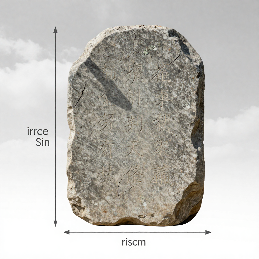 clean data visualization, flat 2D chart, muted academic palette, no 3D effects, evidence-based presentation, professional infographic, minimal decoration, clear axis labels, scholarly aesthetic, a cracked stone tablet inscribed with faint, eroding Chinese characters, rough weathered granite surface with lichen growth along fractures, top-down daylight casting sharp shadows on fissures, solemn atmosphere of historical wear beneath a clouded sky [Z-Image Turbo]