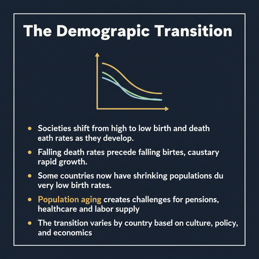 Infographic: The Demographic Transition Explained: Stages, Examples, and Implications